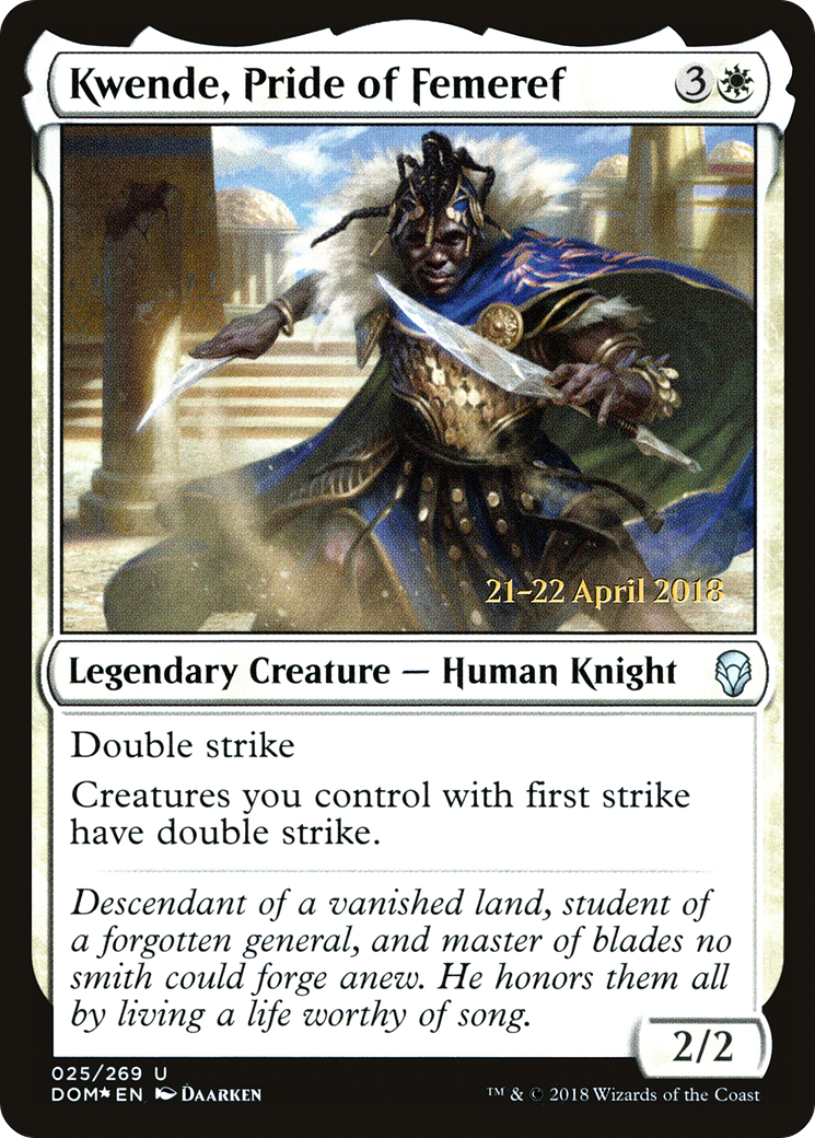 Image of Kwende, Pride of Femeref (PRE-025) - Dominaria Promos Foil