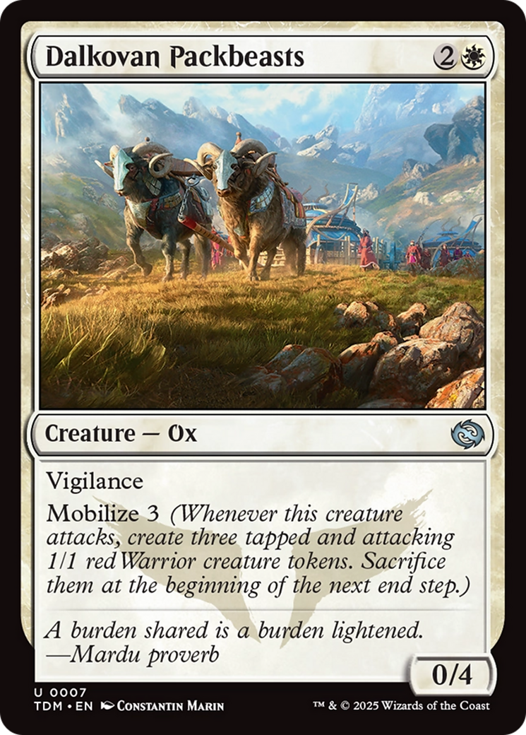 Image of Dalkovan Packbeasts (TDM-007) - Tarkir: Dragonstorm