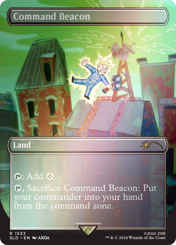 Image of Command Beacon (Rainbow Foil) (SLD-1533★) - Secret Lair Drop (Borderless) Foil