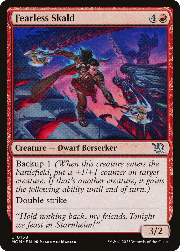 Image of Fearless Skald (MOM-138) - March of the Machine Foil