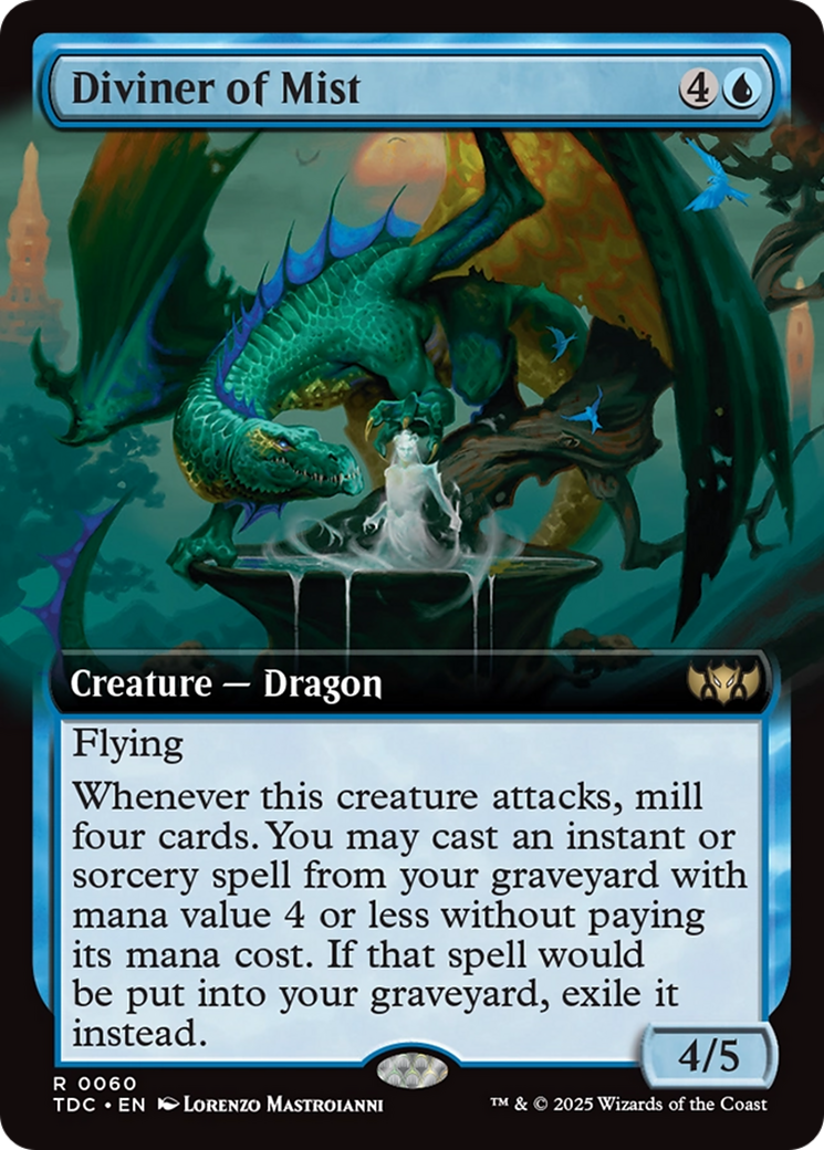 Image of Diviner of Mist (Extended Art) (TDC-060) - Commander: Tarkir: Dragonstorm: (Extended Art)