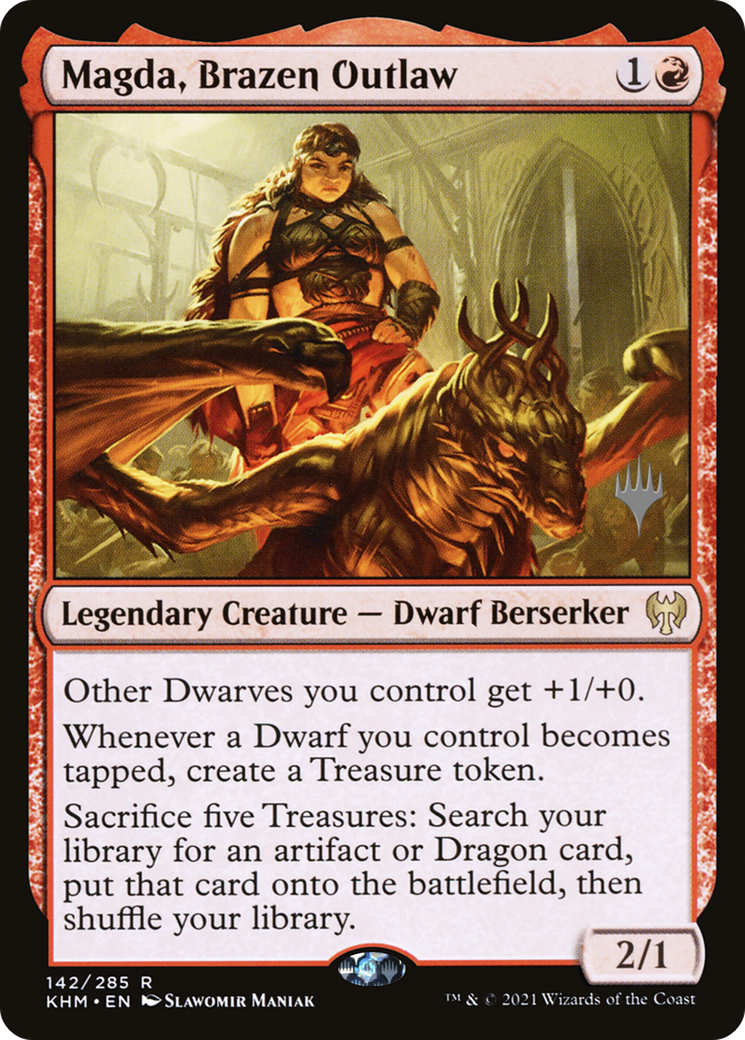 Image of Magda, Brazen Outlaw (PPKHM-142) - Kaldheim Promos Foil