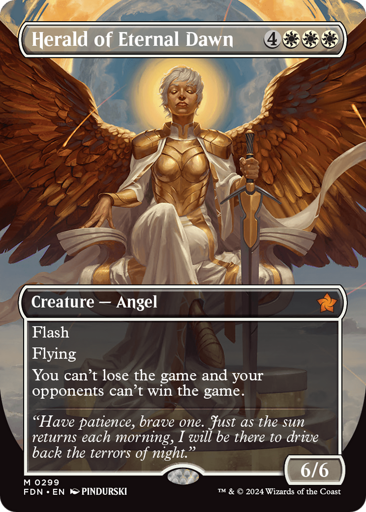 Image of Herald of Eternal Dawn (Borderless) (FDN-299) - Foundations (Borderless)