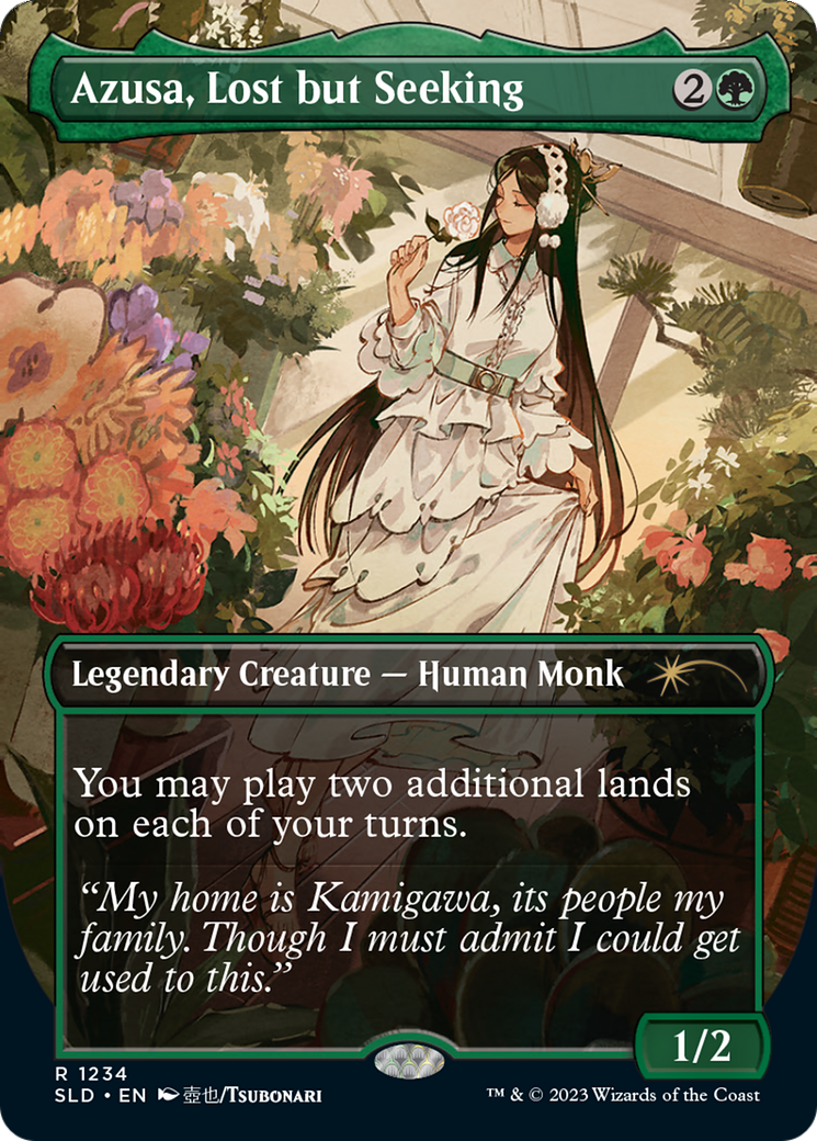 Image of Azusa, Lost but Seeking (SLD-1234) - Secret Lair Drop (Borderless) Foil