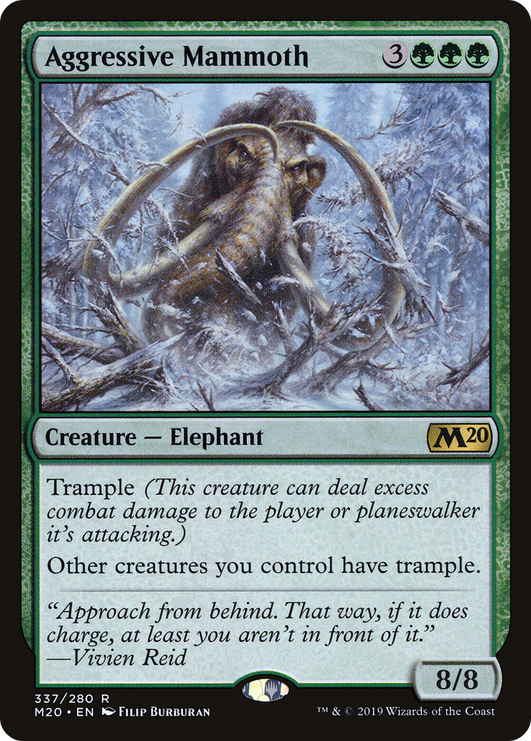 Image of Aggressive Mammoth (M20-337) - Core Set 2020