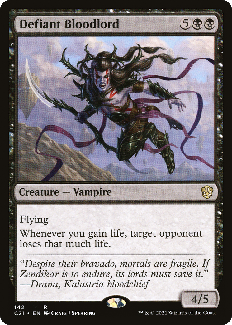 Image of Defiant Bloodlord (C21-142) - Commander 2021