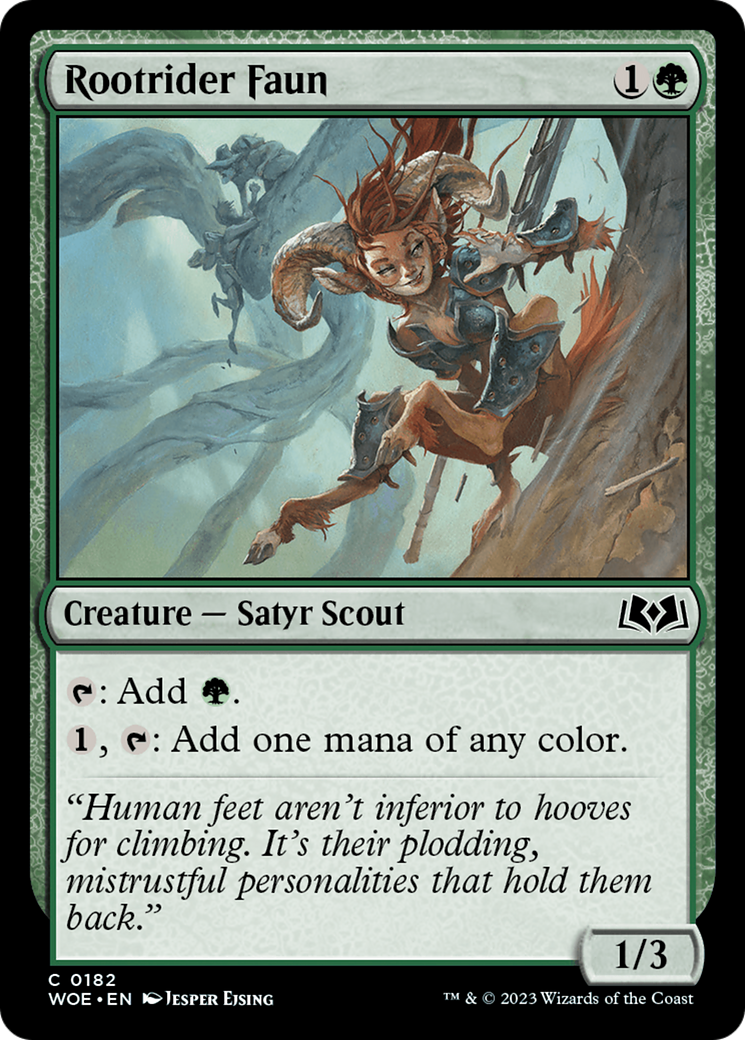 Image of Rootrider Faun (WOE-182) - Wilds of Eldraine
