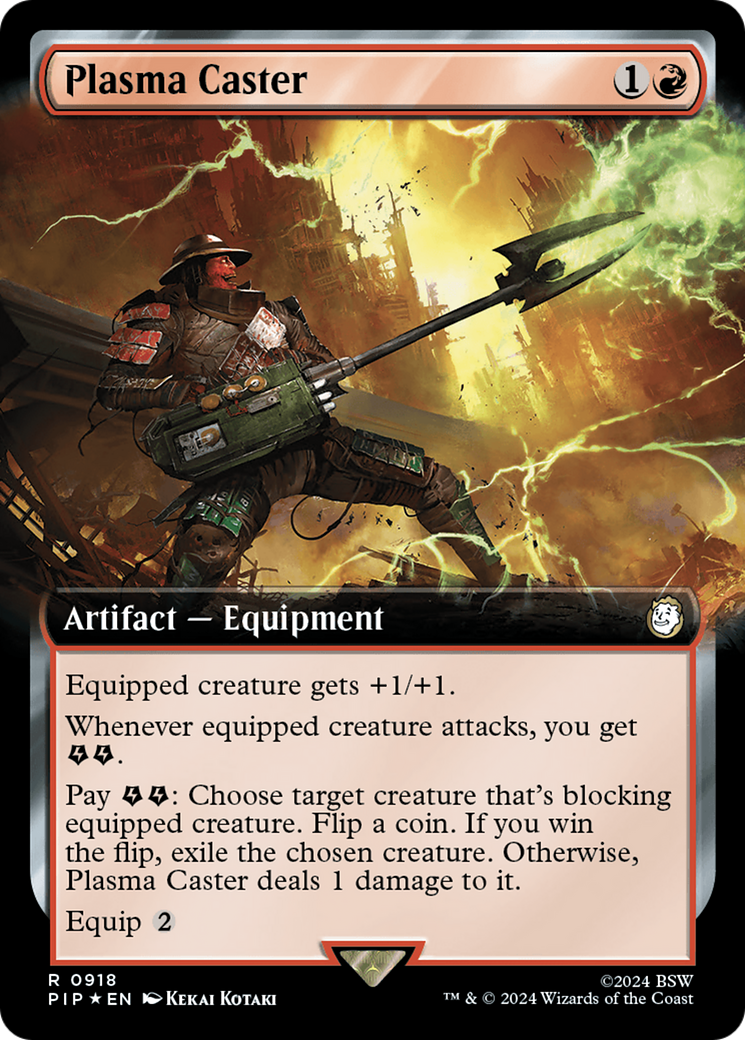 Image of Plasma Caster (Extended Art) (Surge Foil) (PIP-918) - Fallout: (Extended Art) Foil
