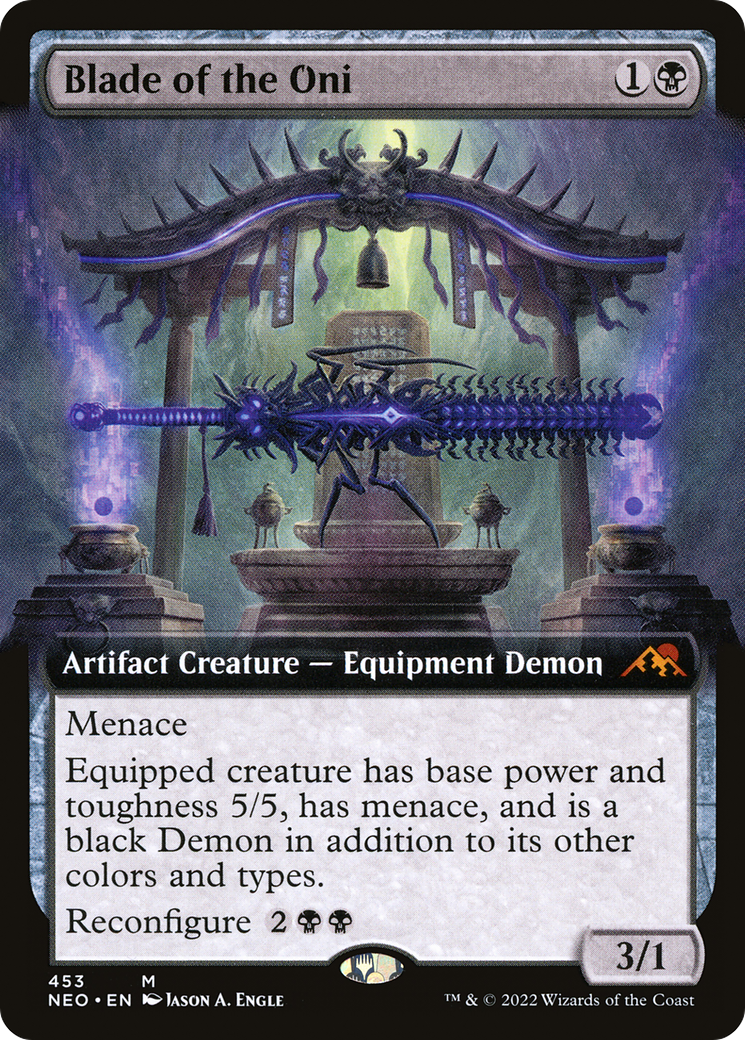 Image of Blade of the Oni (Extended Art) (NEO-453) - Kamigawa: Neon Dynasty: (Extended Art) Foil