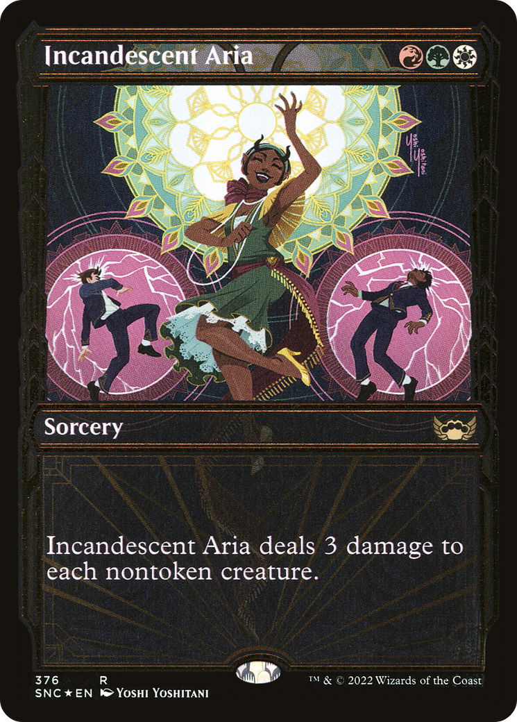 Image of Incandescent Aria (Gilded Foil) (SNC-376) - Streets of New Capenna: (Showcase) Foil