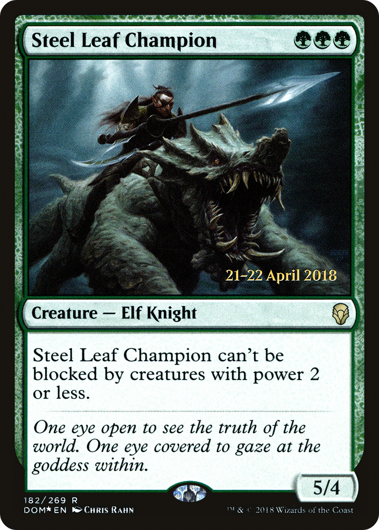Image of Steel Leaf Champion (PRE-182) - Dominaria Promos Foil