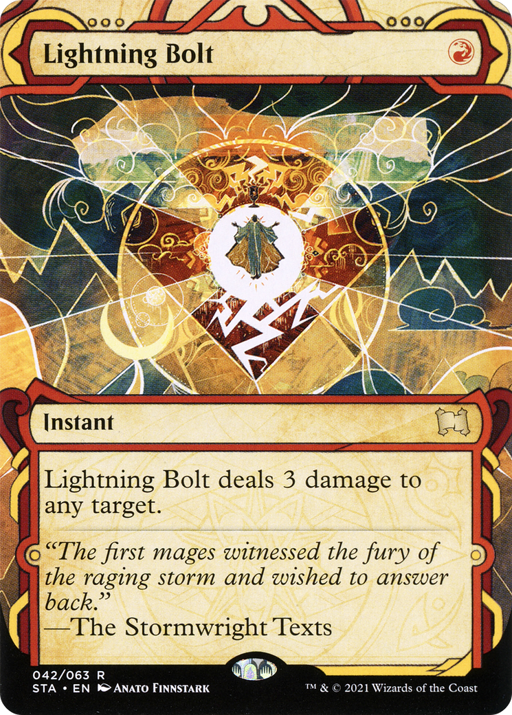 Image of Lightning Bolt (STA-042) - Strixhaven Mystical Archive: (Showcase) (Borderless)