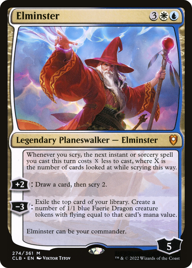 Image of Elminster (CLB-274) - Commander Legends: Battle for Baldur's Gate Foil