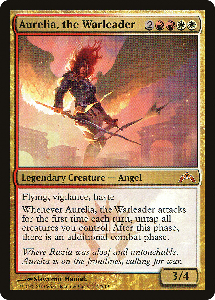 Image of Aurelia, the Warleader (GTC-143) - Gatecrash Foil