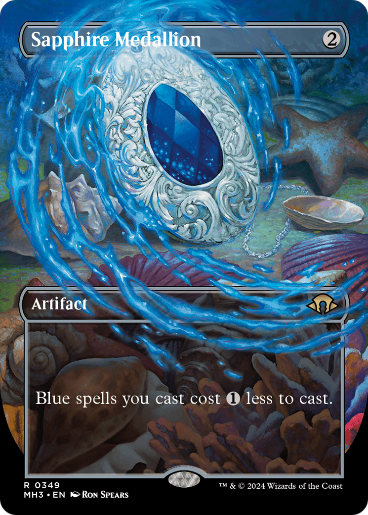 Image of Sapphire Medallion (Borderless) (MH3-349) - Modern Horizons 3 (Borderless) Foil