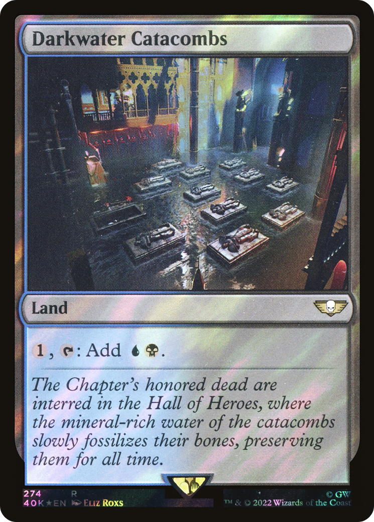 Image of Darkwater Catacombs (Surge Foil) (40K-274) - Warhammer 40,000 Commander Foil