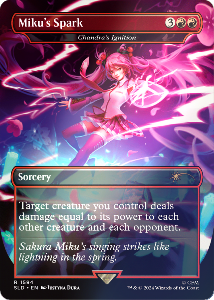 Image of Miku's Spark - Chandra's Ignition (Rainbow Foil) (SLD-1594★) - Secret Lair Drop (Borderless) Foil