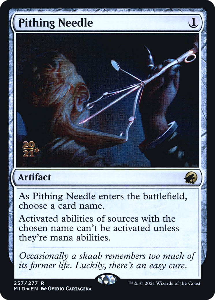 Image of Pithing Needle (PRE-257) - Innistrad: Midnight Hunt Promos Foil