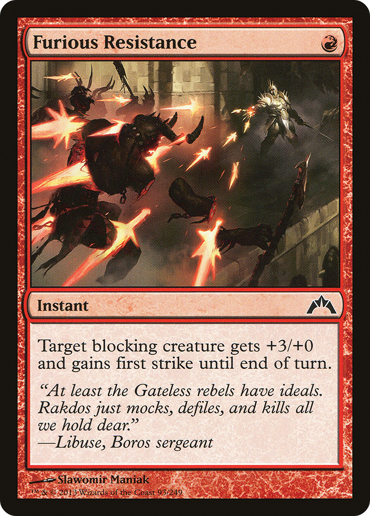 Image of Furious Resistance (GTC-093) - Gatecrash Foil