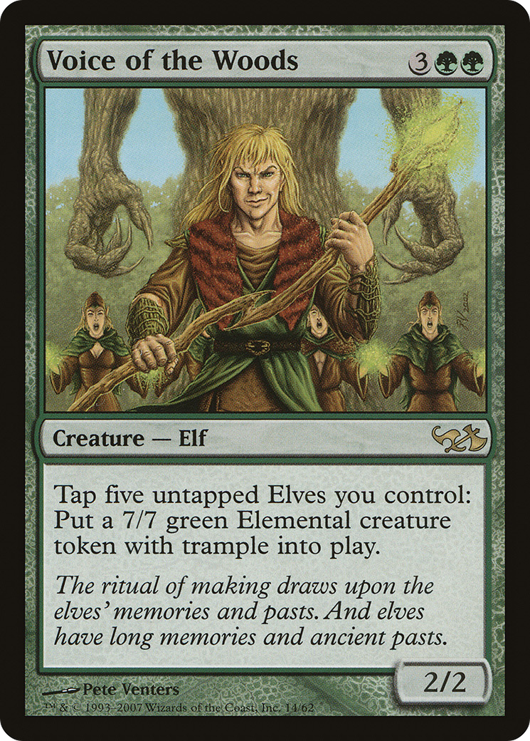 Image of Voice of the Woods (EVG-014) - Duel Decks: Elves vs. Goblins Foil