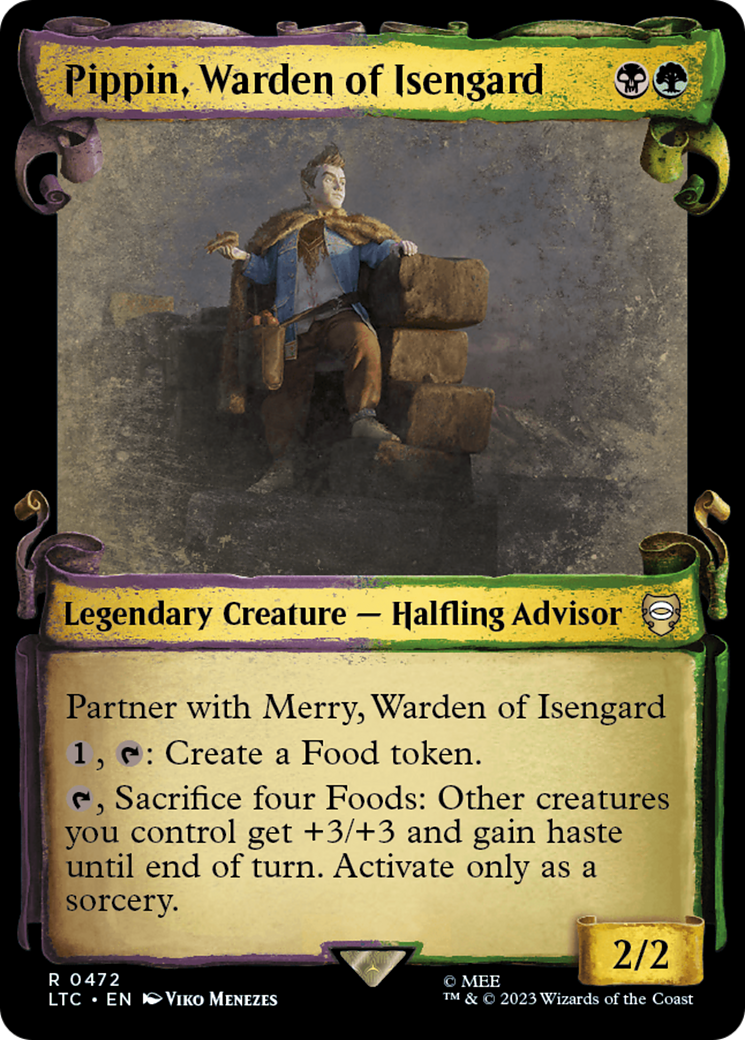 Image of Pippin, Warden of Isengard (Showcase Scrolls) (LTC-472) - Tales of Middle-earth Commander: (Showcase) Foil