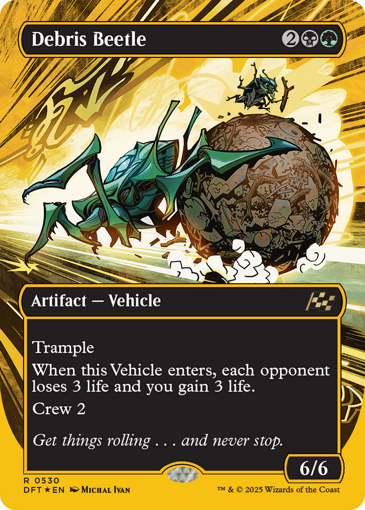 Image of Debris Beetle (Borderless) (First-Place Foil) (DFT-530) - Aetherdrift (Borderless) Foil