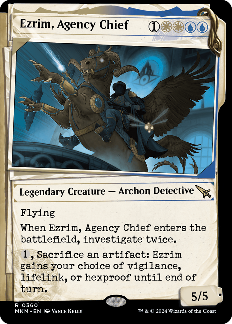 Image of Ezrim, Agency Chief (Showcase) (MKM-360) - Murders at Karlov Manor: (Showcase) Foil