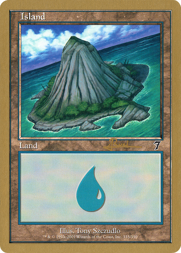 Image of Island (335) - 2001 Antoine Ruel (7ED) (WCD-) - World Championship Decks 2001