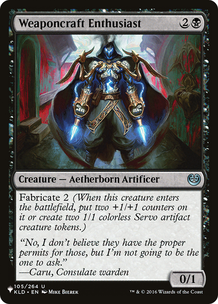 Image of Weaponcraft Enthusiast (LIST-KLD-105) - The List