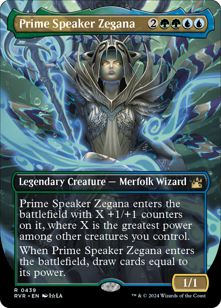 Image of Prime Speaker Zegana (Anime Borderless) (RVR-439) - Ravnica Remastered (Borderless) Foil