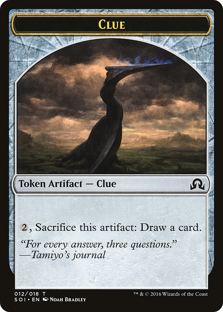 Image of Clue Token (012) (SOI-012) - Shadows over Innistrad Tokens