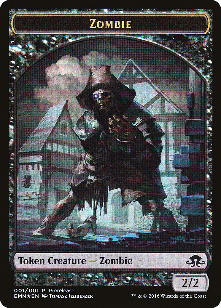 Image of Zombie Token (Double-Sided) (PRE-01Z) - Eldritch Moon Promos Foil
