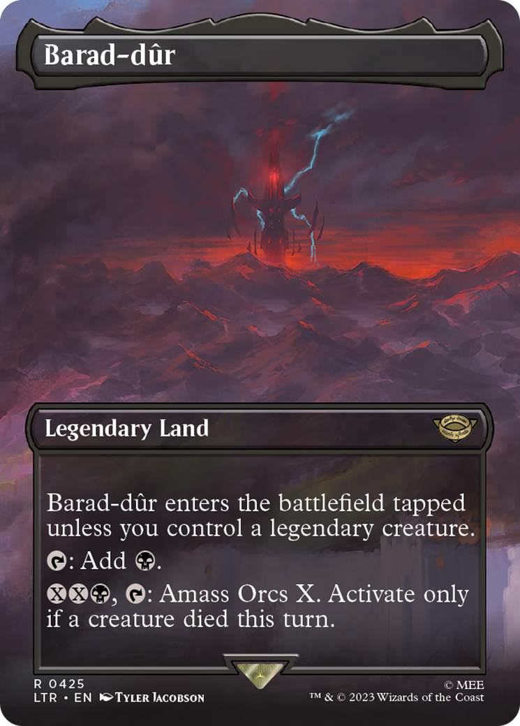Image of Barad-dur (0425) (Borderless) (LTR-425) - The Lord of the Rings: Tales of Middle-earth (Borderless) Foil