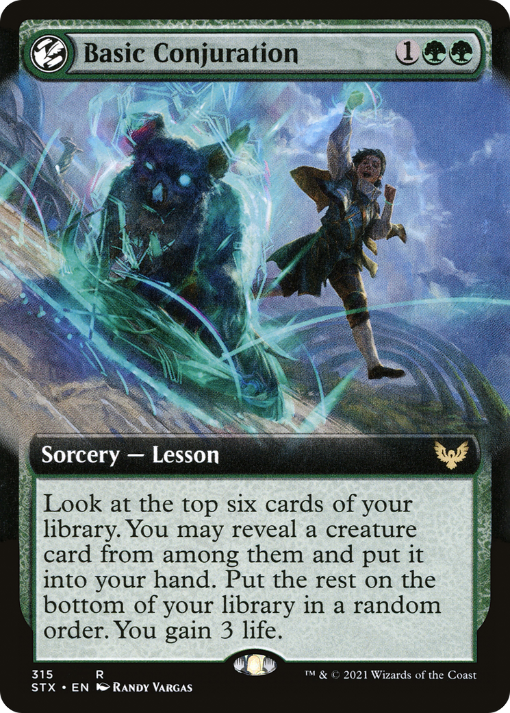 Image of Basic Conjuration (Extended Art) (STX-315) - Strixhaven: School of Mages: (Extended Art, lesson) Foil