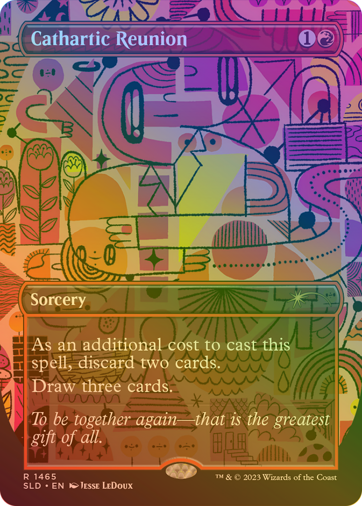 Image of Cathartic Reunion (Rainbow Foil) (SLD-1465★) - Secret Lair Drop (Borderless) Foil