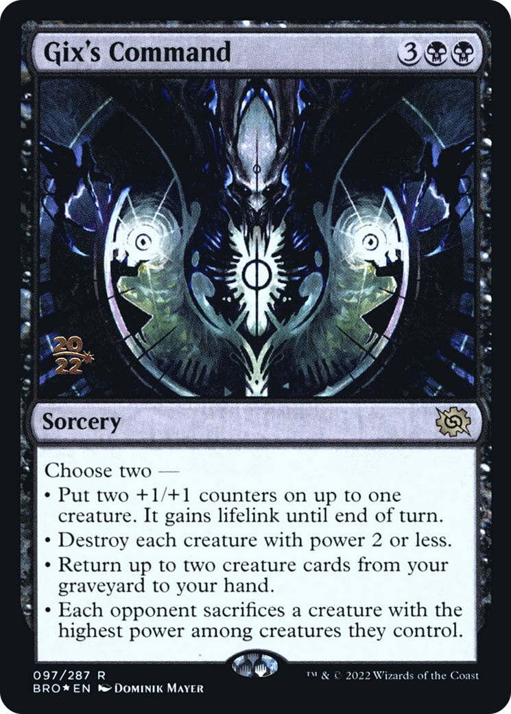 Image of Gix's Command (PRE-097) - The Brothers' War Promos Foil