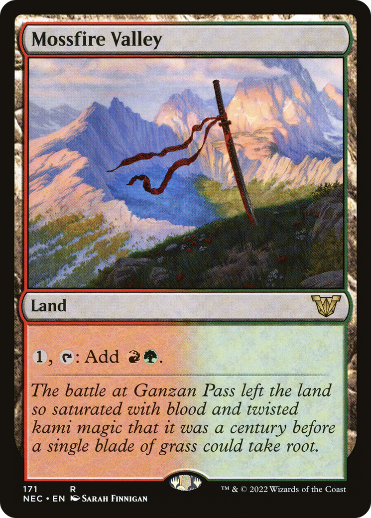 Image of Mossfire Valley (NEC-171) - Neon Dynasty Commander