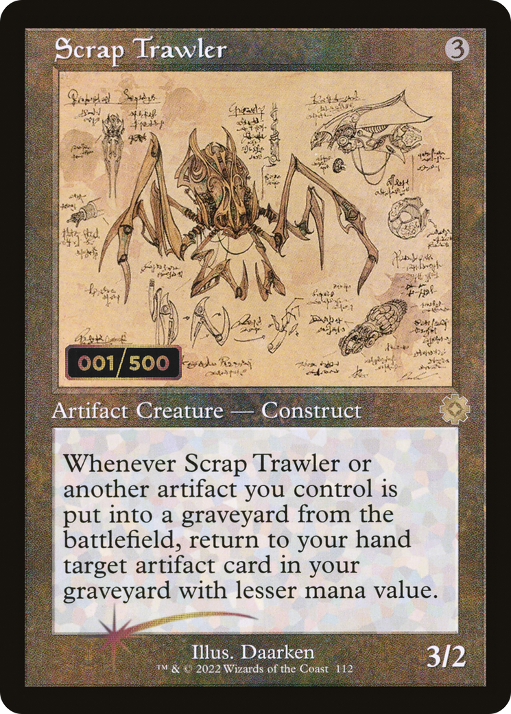 Image of Scrap Trawler (Schematic) (Serial Numbered) (BRR-112) - The Brothers' War Retro Artifacts Foil