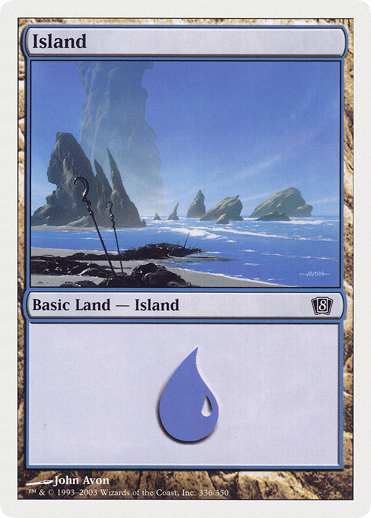 Image of Island (336) (8ED-336) - 8th Edition Foil