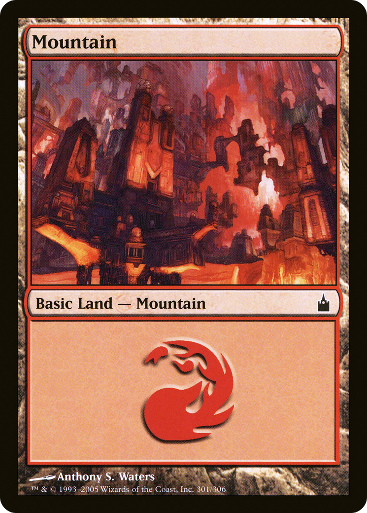 Image of Mountain (301) (RAV-301) - Ravnica: City of Guilds
