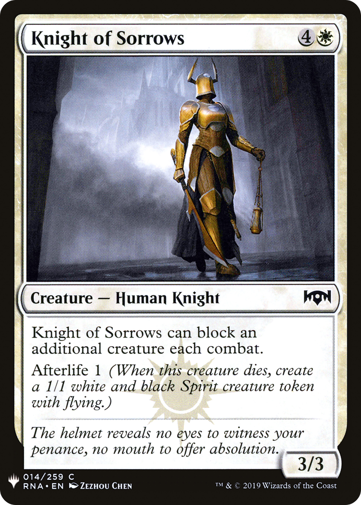 Image of Knight of Sorrows (LIST-014) - The List