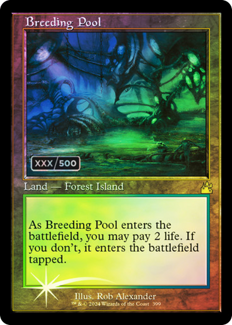Image of Breeding Pool (Retro Frame) (Serial Numbered) (RVR-399) - Ravnica Remastered Foil