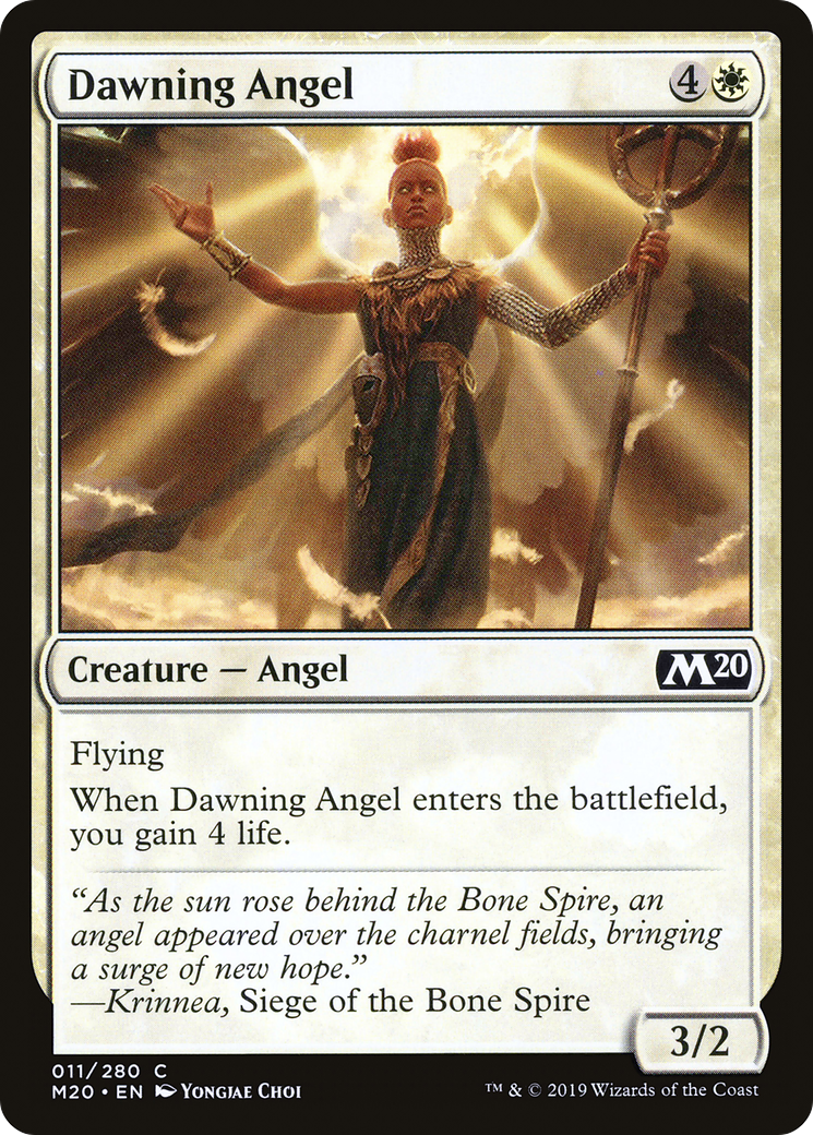 Image of Dawning Angel (M20-011) - Core Set 2020 Foil