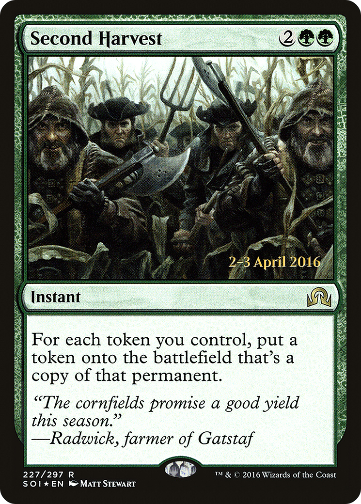 Image of Second Harvest (PRE-227) - Shadows over Innistrad Promos Foil