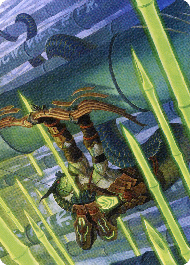 Image of Bamboo Grove Archer // Bamboo Grove Archer (ANEO-020) - Neon Dynasty Art Series (Borderless)