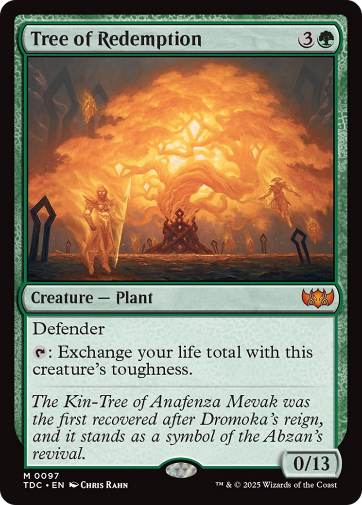 Image of Tree of Redemption (TDC-097) - Commander: Tarkir: Dragonstorm