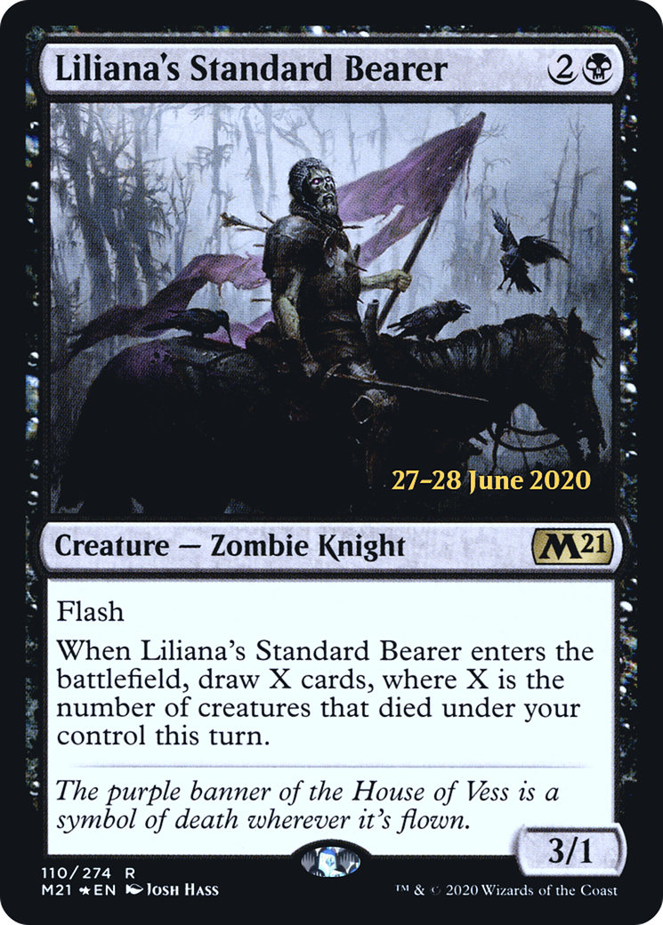 Image of Liliana's Standard Bearer (PRE-110) - Core Set 2021 Promos Foil