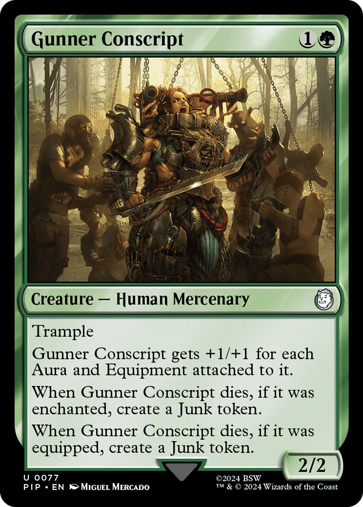 Image of Gunner Conscript (PIP-077) - Fallout Foil