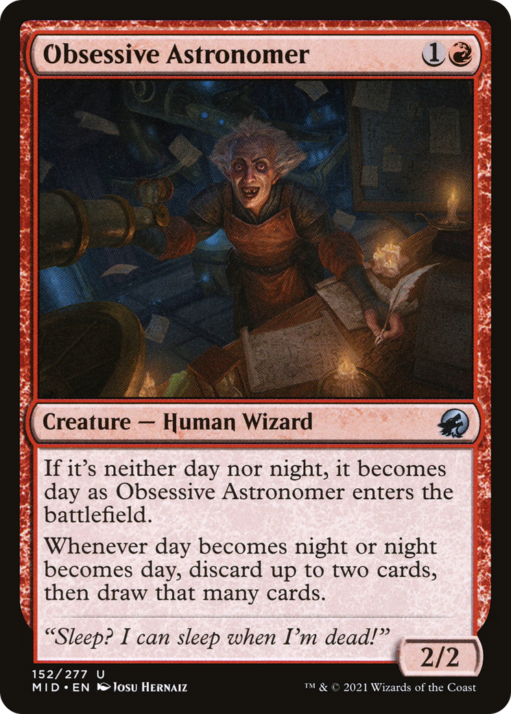 Image of Obsessive Astronomer (MID-152) - Innistrad: Midnight Hunt Foil