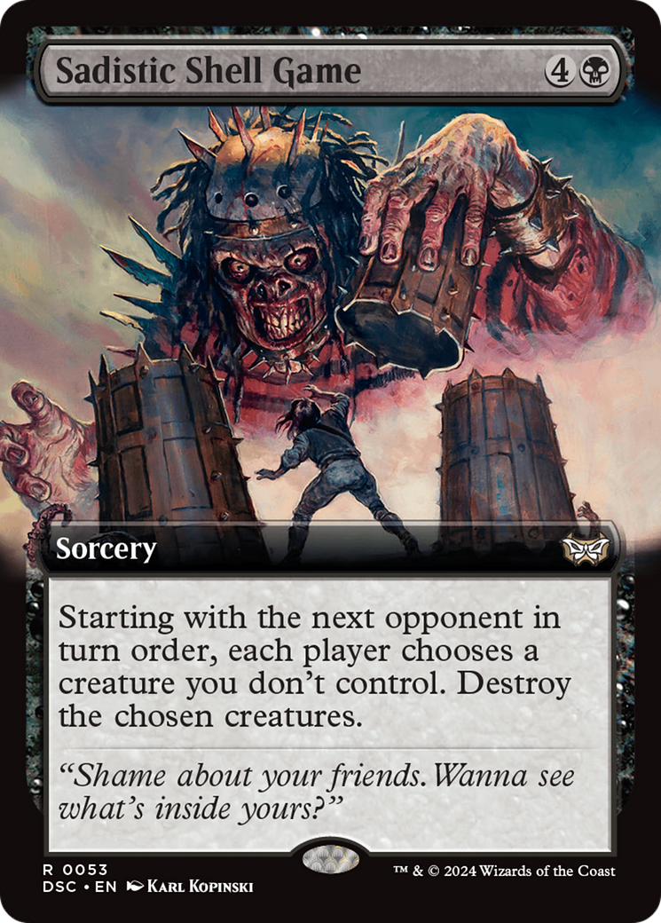 Image of Sadistic Shell Game (Extended Art) (DSC-053) - Duskmourn: House of Horror Commander: (Extended Art)